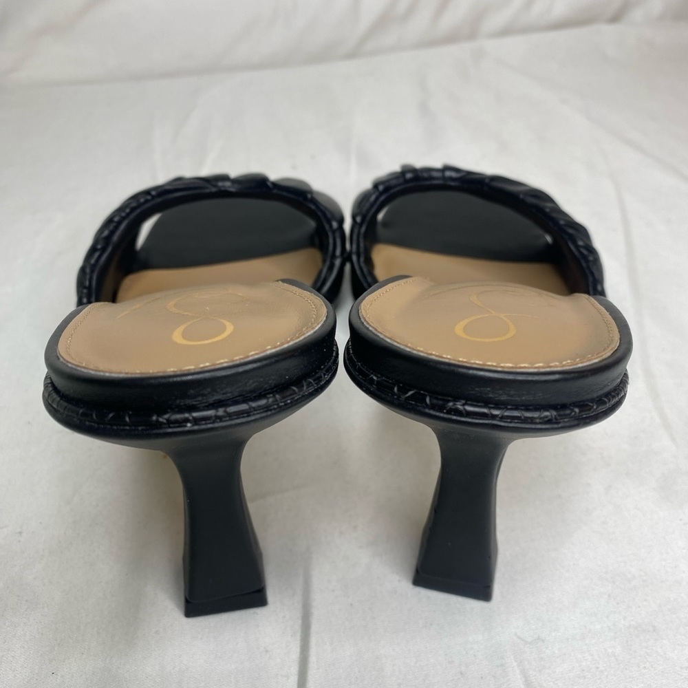 Sam Eldeman Kittie Black Leather Dress Mules 9M - Picture 5 of 9